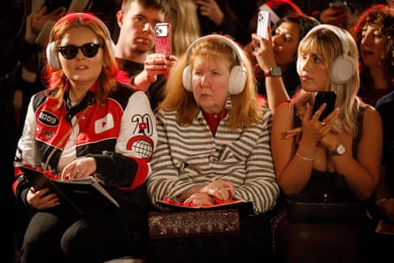 Lucy Edwards, Jane Manley and Livi Deane on the front row of the show.