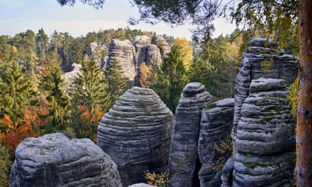 The Prachovské Skály rocks on the Bohemian Paradise route