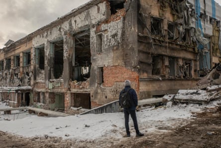 A building at Bakulina Street, Kharkiv, hit on 2 January by Russian missiles.