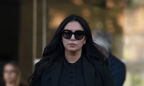 Vanessa Bryant, the widow of Kobe Bryant, leaving a federal courthouse in Los Angeles on 10 August 2022.