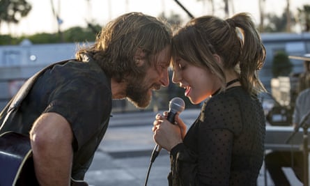 Best actor nominee Bradley Cooper, with best actress nominee Lady Gaga in best film nominee A Star is Born.