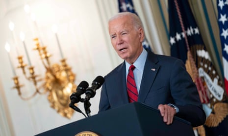 Joe Biden speaks at the White House on 6 September.