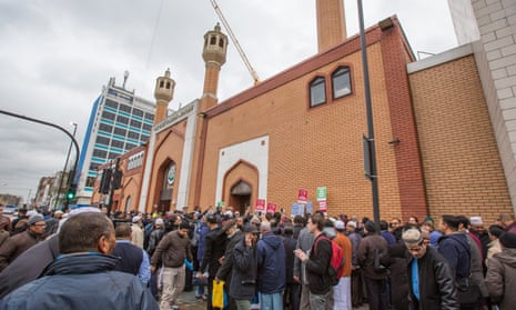 East London mosque demo