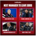 The full tweet featuring odds on managers’ departures.