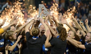 FC Kansas City celebrate their championship victory.