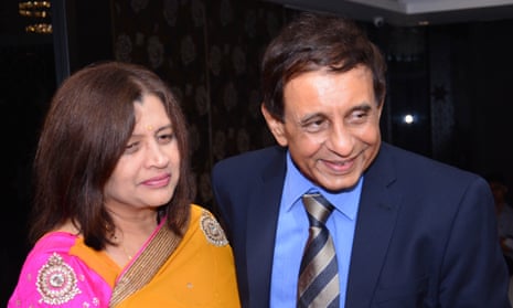 Dr Rudresh Pathak, pictured with his wife, Bharati