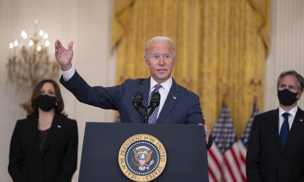 President Biden comments on the evacuation of American citizens and vulnerable Afghans, on 20 August.