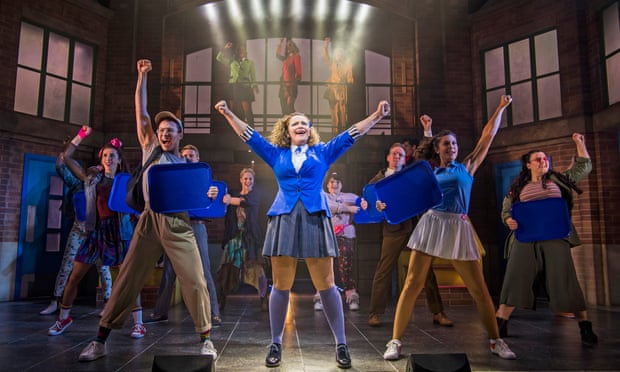 Carrie Hope Fletcher as Veronica, centre, in Heathers the Musical.
