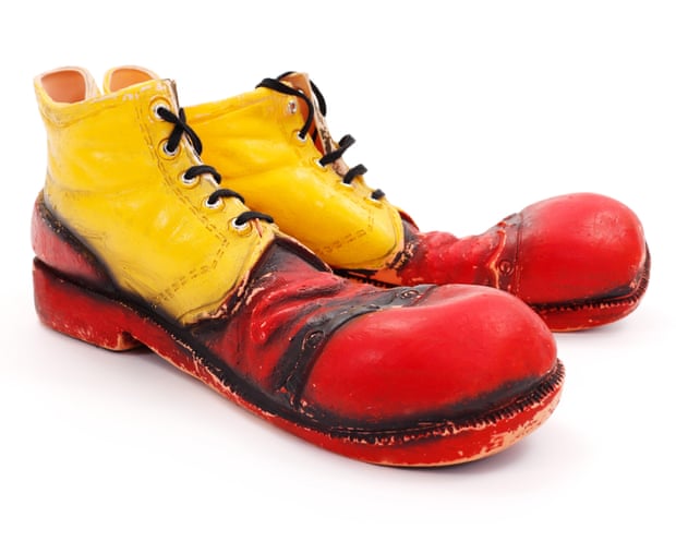 Very big clown shoes