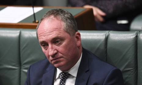 Australian deputy prime minister Barnaby Joyce in the House of Representatives at Parliament House in Canberra, 8 February 2018. 