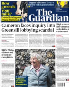 صفحه نخست Guardian 13 آوریل 2021