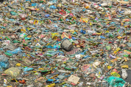 A tide of plastic waste clogs waterways in Sylhet, Bangladesh, after floods last July.