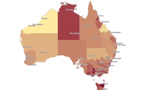 Queensland vaccination rates map