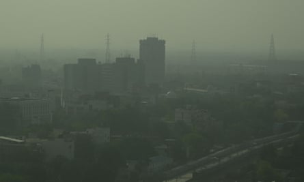 New Delhi in India in May 2021 amid smoggy conditions.