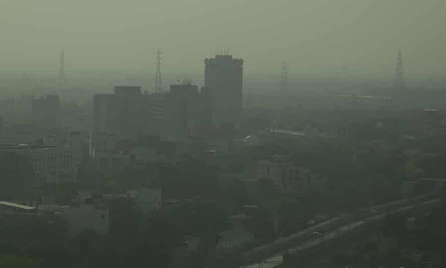 New Delhi in India in May 2021 amid smoggy conditions.