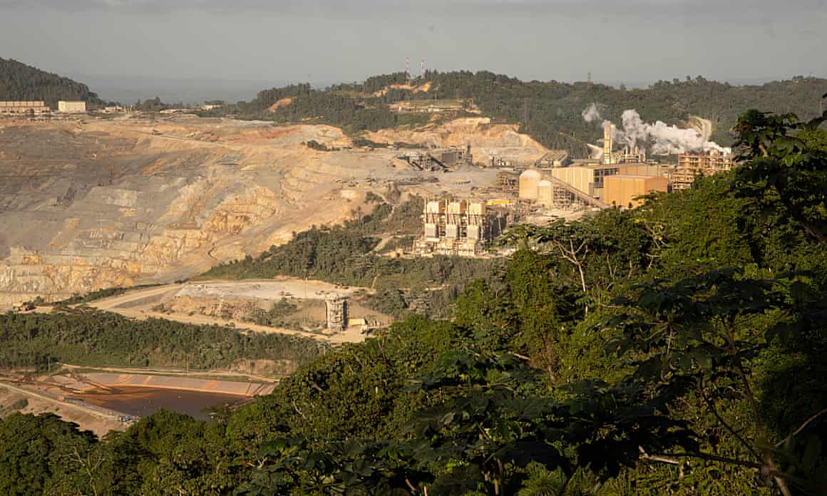 View of open cast mine
