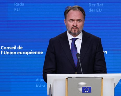 Dan Jorgensen, European Commissioner for Energy and Housing, at the European Union Energy and Foreign Affairs ministers meeting in Brussels, Belgium, March 16, 2026.