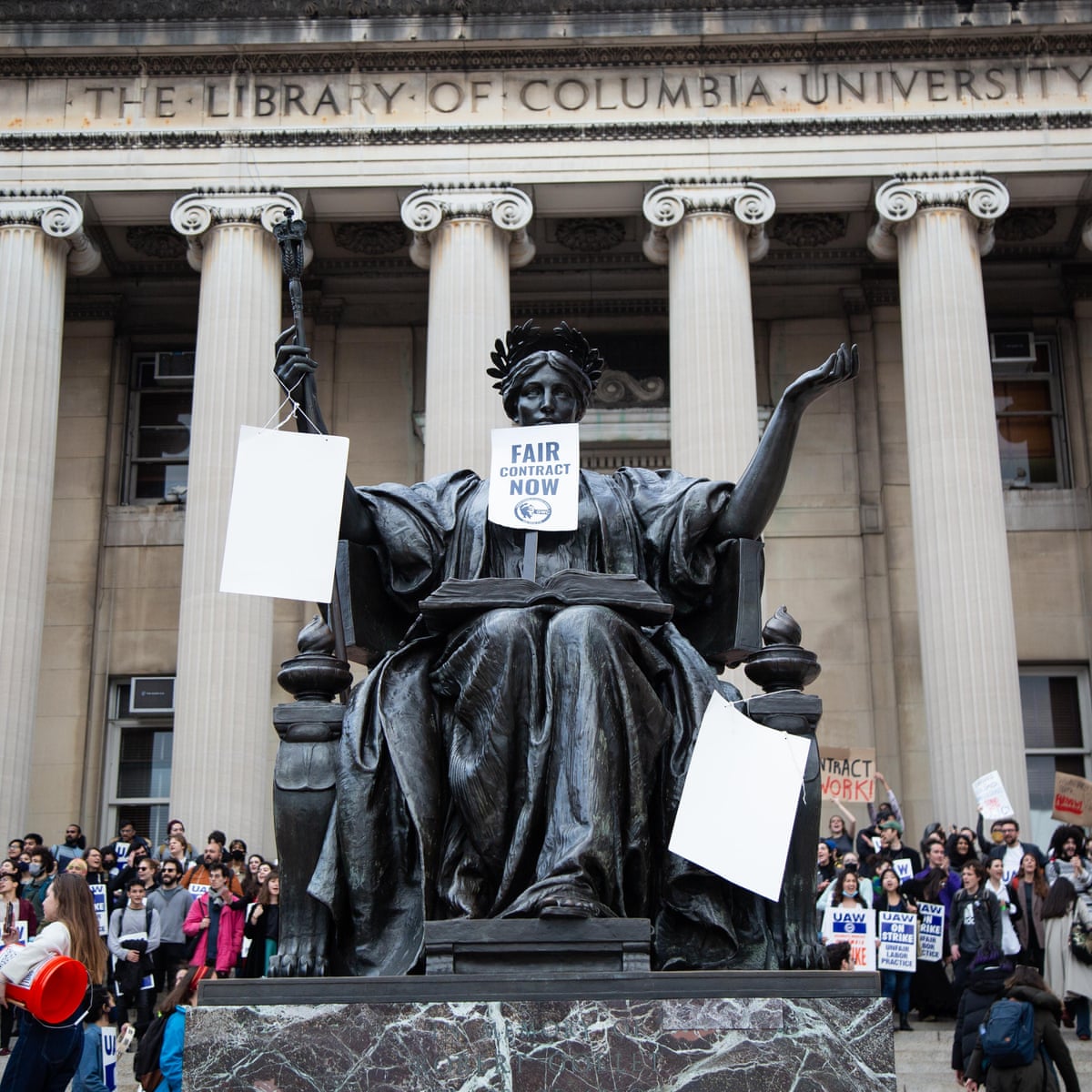 Columbia University threatens graduate workers with replacement if they  continue strike | New York | The Guardian