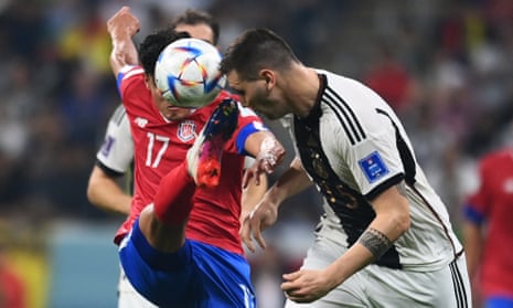 Germany’s Niklas Süle in action with Costa Rica’s Yeltsin Tejeda.