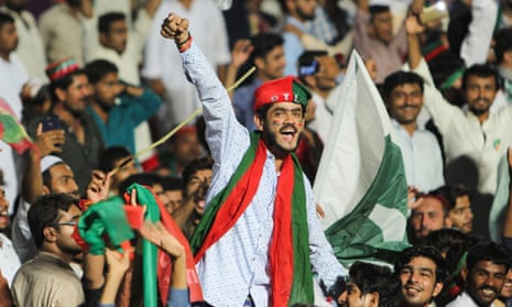 Supporters of Imran Khan at a rally in Multan
