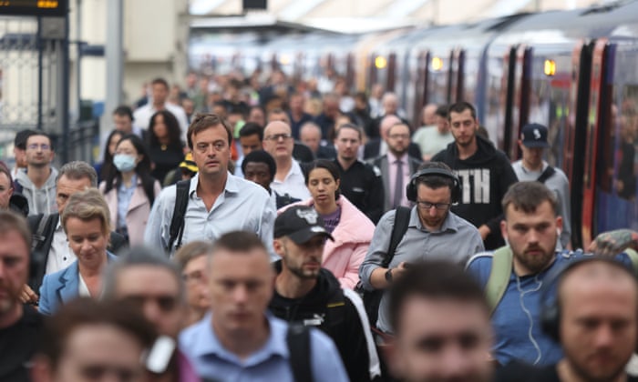 Passengers at Waterloo train station, London, as members of the Rail, Maritime and Transport union (RMT) take part in a fresh strike over jobs, pay and conditions.