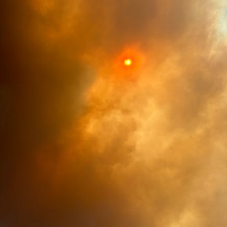 The smoke blocking out the sun in Rhodes