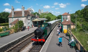 Corfe Castle railway station on the Norton?Swanage line