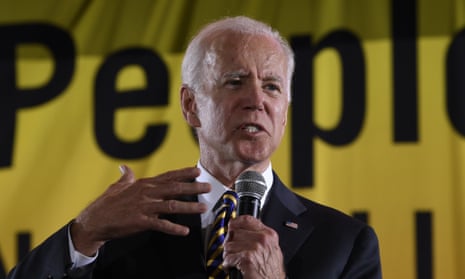 Joe Biden speaks at the Poor People’s Moral Action Congress presidential forum in Washington on Monday. 