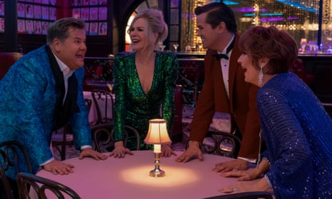 Heroic foursome ... from left: James Corden, Nicole Kidman, Andrew Rannells and Meryl Streep in The Prom. 