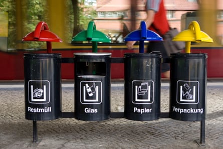 Waste separation bins in Berlin