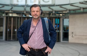 Radio presenter Petroc Trelawny at BBC Broadcasting House, Portland Place, London, for New Review, 18/05/2020