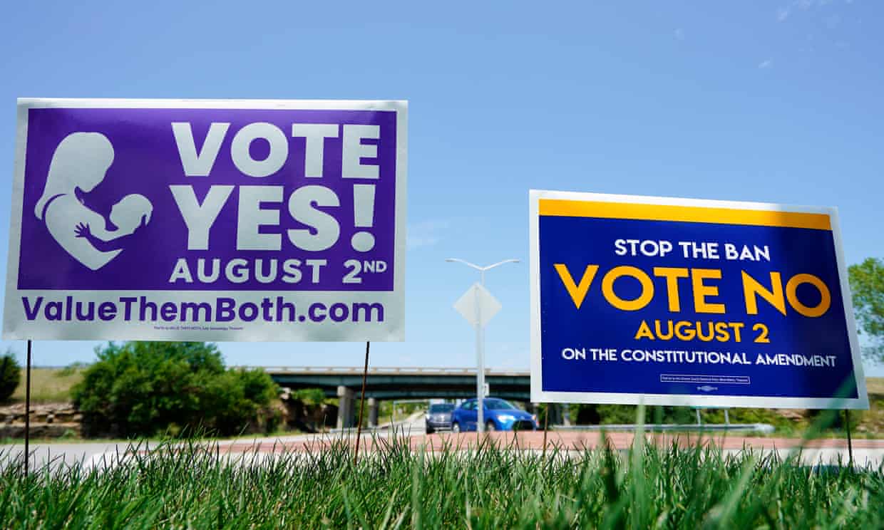 Kansas Shocker: State defies Supreme Court and dominionists, votes to protect abortion rights in state constitution (theguardian.com)