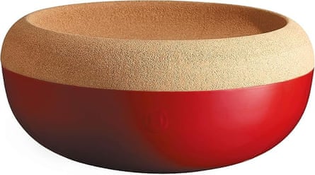 a red and brown bowl