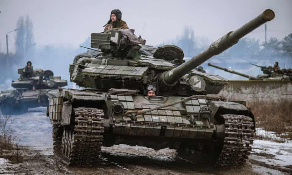 Ukrainian soldiers in eastern Ukraine’s Donbas frontline battling Russian-backed rebels.