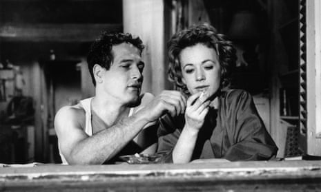 Piper Laurie with Paul Newman in The Hustler, 1961.