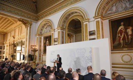 Theresa May delivers her Brexit speech at Lancaster House on 17 January.