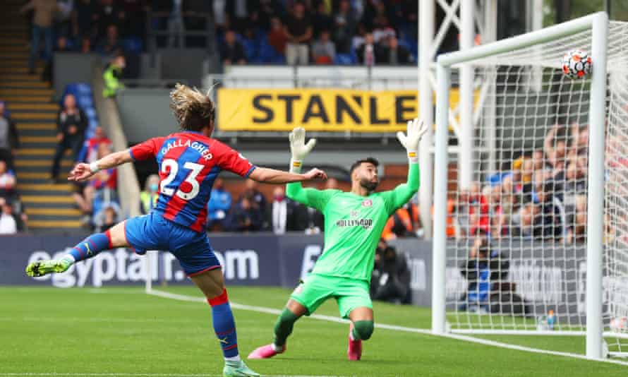 Crystal Palace held by Brentford as Patrick Vieira gets first point on board | Premier League 1 Conor Gallagher shoots for goal.