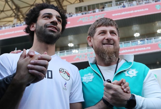 Ramzan Kadyrov and Mo Salah