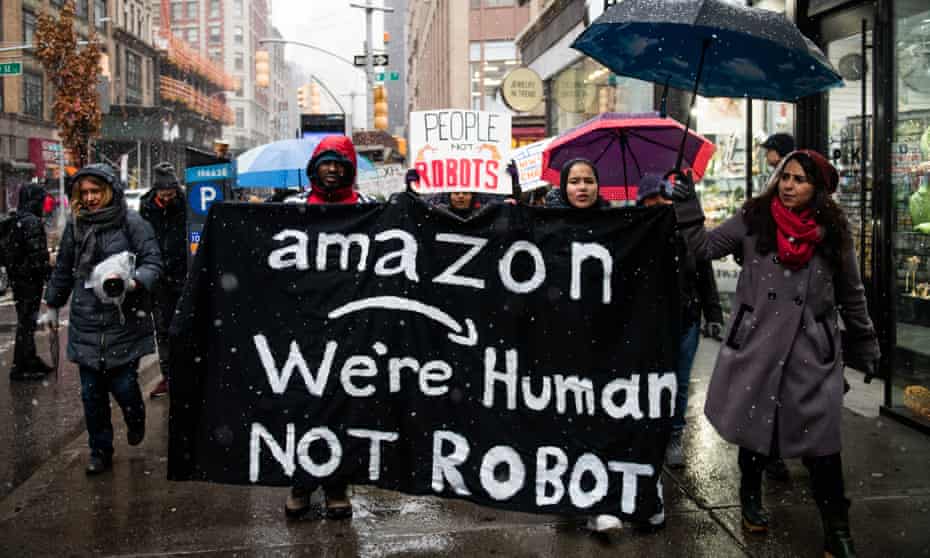 ‘Amazon is putting cameras in the trucks of its delivery drivers, monitors on the bodies of its warehouse workers, and security cameras both inside and outside its facilities.’
