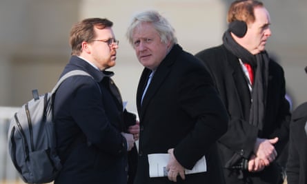 Boris Johnson arrives for the inauguration of Donald Trump at the US Capitol, 20 January 2025.