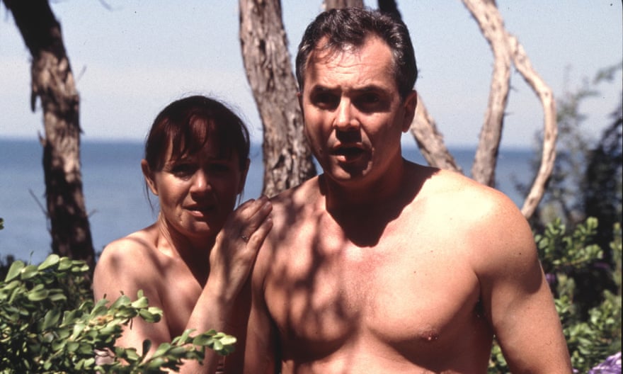 Nude kids on the block… Jackie Woodburne with her screen husband Alan Fletcher.