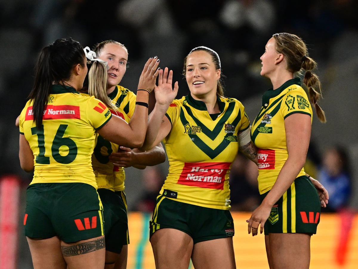 Australia begin World Cup defence with dominant victory over Samoa