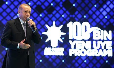 The Turkish president, Recep Tayyip Erdoğan,