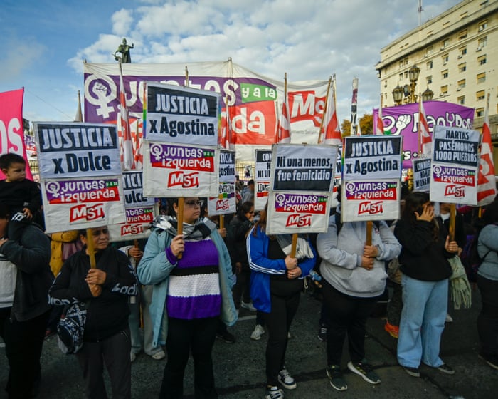 Murder of teenage girl sparks protests across Argentina – video