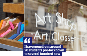 Quote: 'I have gone from around 50 students pre-lockdown to several hundred now'