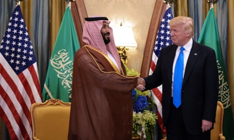 Donald Trump and Crown Prince Mohammed bin Salman take part in a bilateral meeting in Riyadh in 2017. 