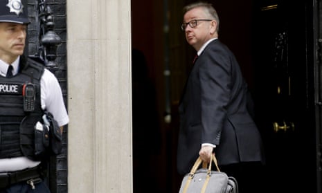 Michael Gove arriving for cabinet.