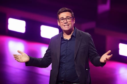 Andy Burnham, ambassadeur musical de Manchester, septembre 2022.