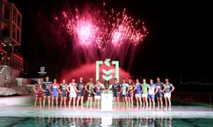 NRL club captains at Bondi Icebergs