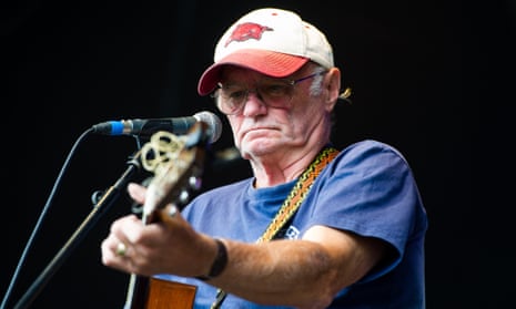 Michael Chapman performing at the Green Man festival, held in the Brecon Beacons, Wales, in 2014.